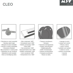 MSV Abattant WC MDF CLEO Noir Brillant Charnières Inox* Abattant Wc