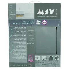 MSV Abattant Wc MDF Gris Argent* Abattant Wc
