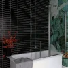 Kiamami Valentina Mur au-dessus de la baignoire 1 porte fixe + 1 porte pivotante 140cm réversible
