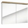 Naturel Armoire à miroir Stilla + LED 80x60 cm blanc (STILLAE08002)* Armoire De Salle De Bains
