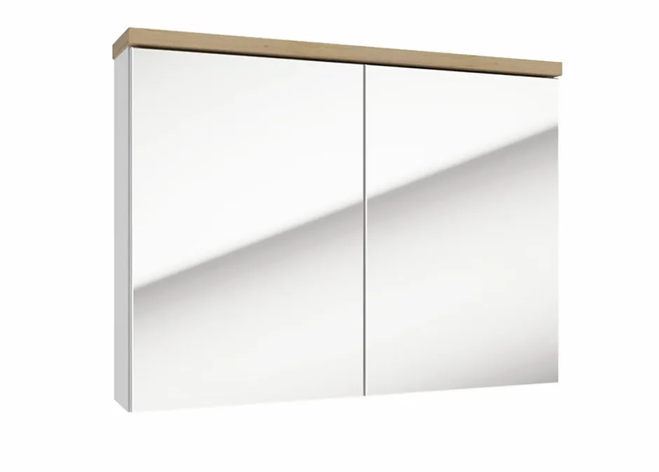 Naturel Armoire à miroir Stilla 80x60 cm blanc (STILLAE08001)