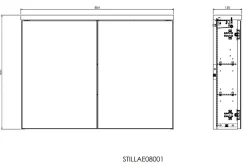 Naturel Armoire à miroir Stilla 80x60 cm blanc (STILLAE08001)