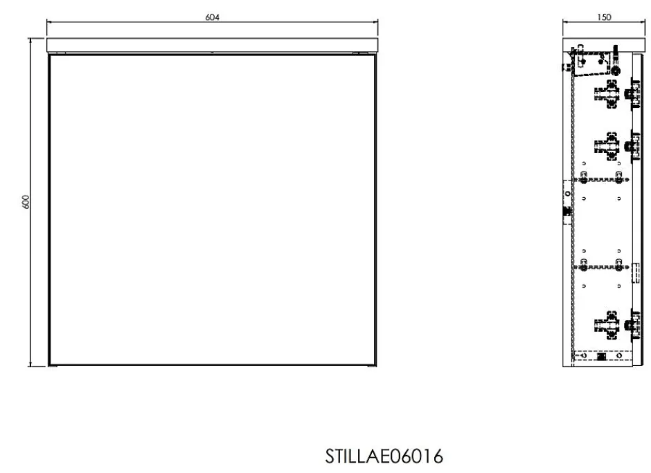 Naturel Armoire à miroir Stilla 60x60 cm blanc (STILLAE06016)