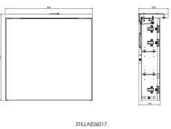 Naturel Armoire murale avec porte, miroir intégré Stilla + LED 60x60x20 cm, prise 220V, blanc (STILLAE06017)* Armoire De Salle De Bains