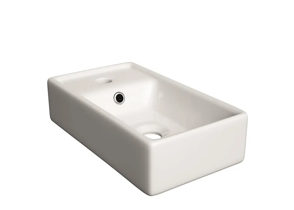 Naturel Lavabo Stilla 40x22 cm blanc brillant (STILLA401406)* Vasque À Poser