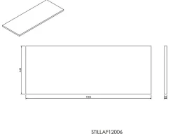 Naturel Plan Stilla 120x2,5x46 cm marron (STILLAF12006)