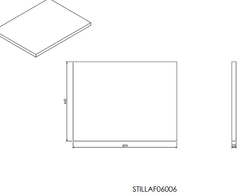 Naturel Plan Stilla 60x2,5x46 cm marron (STILLAF06006)