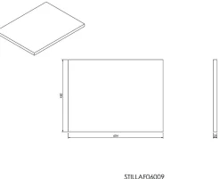 Naturel Plan Stilla 60x2,5x46 cm noir (STILLAF06009)* Plan De Travail Salle De Bains