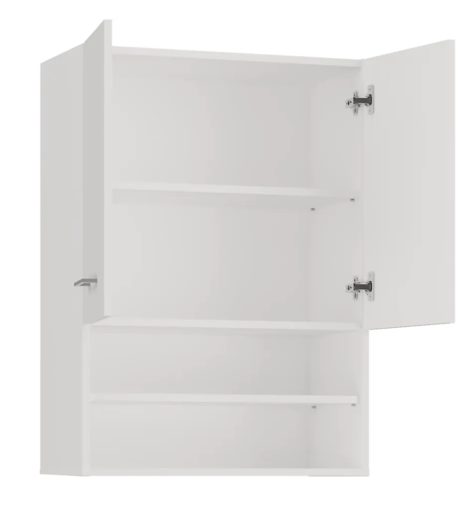 Autres NELLIO - Armoire de toilette murale - Meuble Salle de bain à suspendre - 64x30x90 cm - Rangement