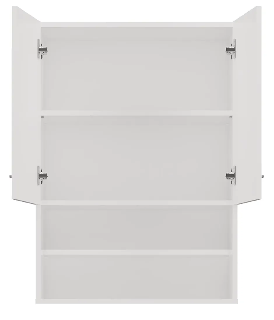 Autres NELLIO - Armoire de toilette murale - Meuble Salle de bain à suspendre - 64x30x90 cm - Rangement