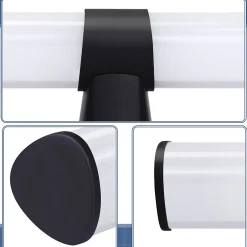 Nettlife applique miroir LED 15W 60cm blanc neutre 4000K noir