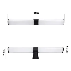 Nettlife applique miroir LED 15W 60cm blanc neutre 4000K noir