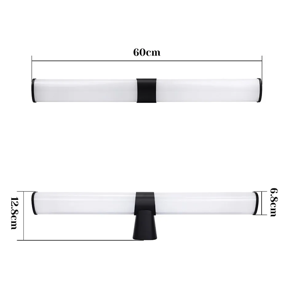 Nettlife applique miroir LED 15W 60cm blanc neutre 4000K noir