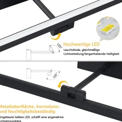 Nettlife Lampe à miroir LED salle de bain 6W blanc neutre 4000K pinçable Applique murale chrome* Miroir Grossissant Lumineux