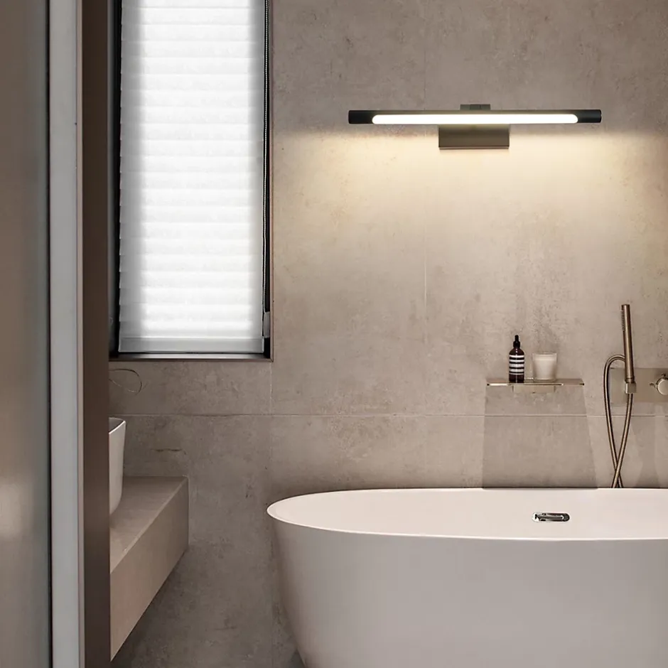 Nettlife Lampe à miroir LED salle de bain 6W blanc neutre 4000K pinçable Applique murale chrome* Miroir Grossissant Lumineux