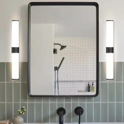 Nettlife Lampe de miroir LED noir 8W IP44 blanc neutre 4000K* Miroir Grossissant Lumineux