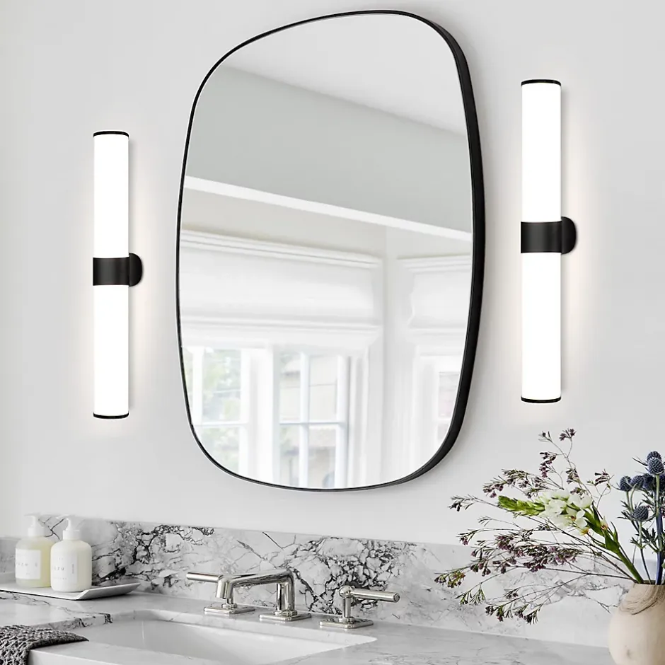 Nettlife Lampe de miroir LED noir 8W IP44 blanc neutre 4000K* Miroir Grossissant Lumineux