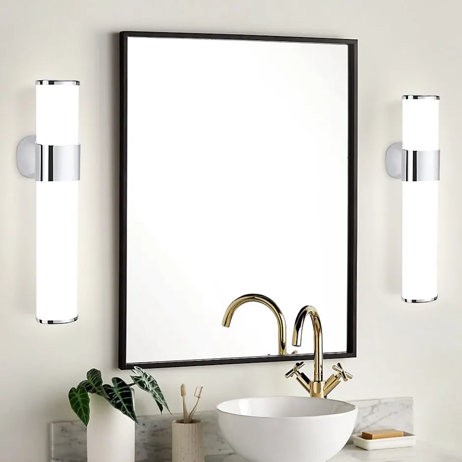 Nettlife Lot 2 Lampes Miroir LED 6W 30CM IP44 Blanc Neutre 4000K Salle de Bain Chrome Moderne