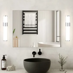 Nettlife Lot 2 Lampes Miroir LED 6W 30CM IP44 Blanc Neutre 4000K Salle de Bain Chrome Moderne