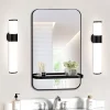 Nettlife Lot 2 Lampes Miroir LED 6W 30CM IP44 Blanc Neutre 4000K Salle de Bain Noire* Miroir Grossissant Lumineux