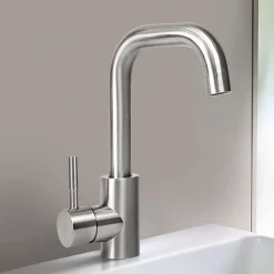 Nettlife robinet de cuisine robinet de lavabo de salle de bains robinet de salle de bains en acier inoxydable haute pression