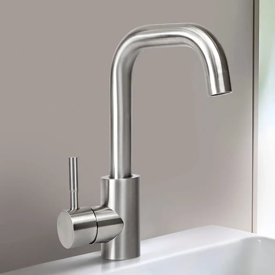 Nettlife robinet de cuisine robinet de lavabo de salle de bains robinet de salle de bains en acier inoxydable haute pression
