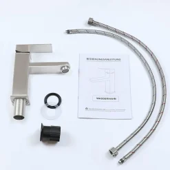 Nettlife robinet d'évier robinet chaud/froid robinet haute pression en acier inoxydable* Robinet Lavabo Et Vasque