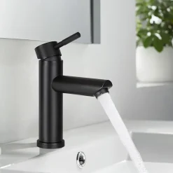 Nettlife robinet d'évier robinet chaud/froid robinet haute pression en acier inoxydable