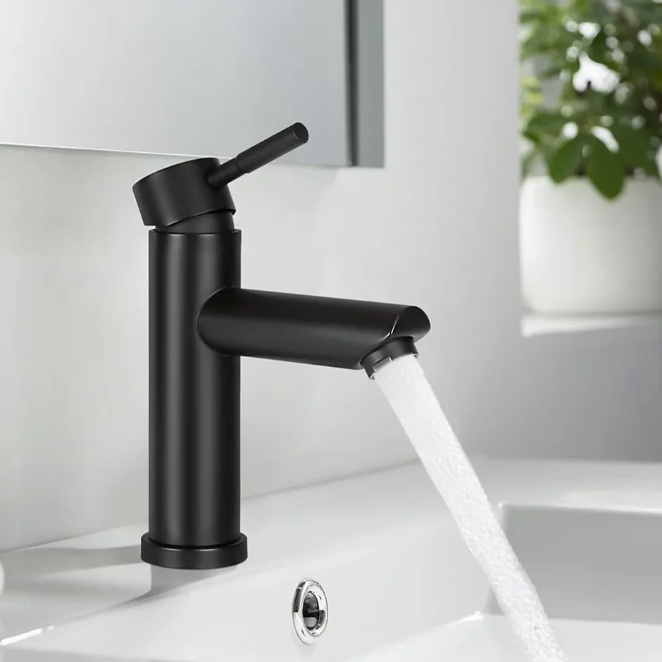 Nettlife robinet d'évier robinet chaud/froid robinet haute pression en acier inoxydable