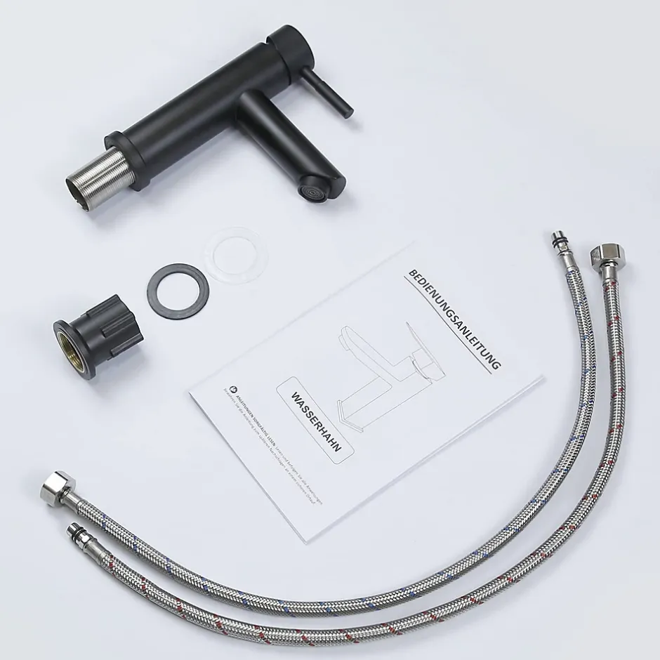 Nettlife robinet d'évier robinet chaud/froid robinet haute pression en acier inoxydable