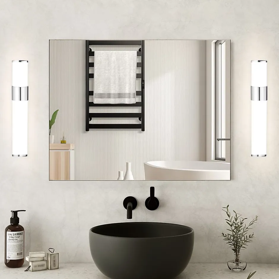 Nettlife 6W 30CM LED Salle de Bain IP44 Blanc Neutre 4000K Lampe Miroir Chrome Moderne