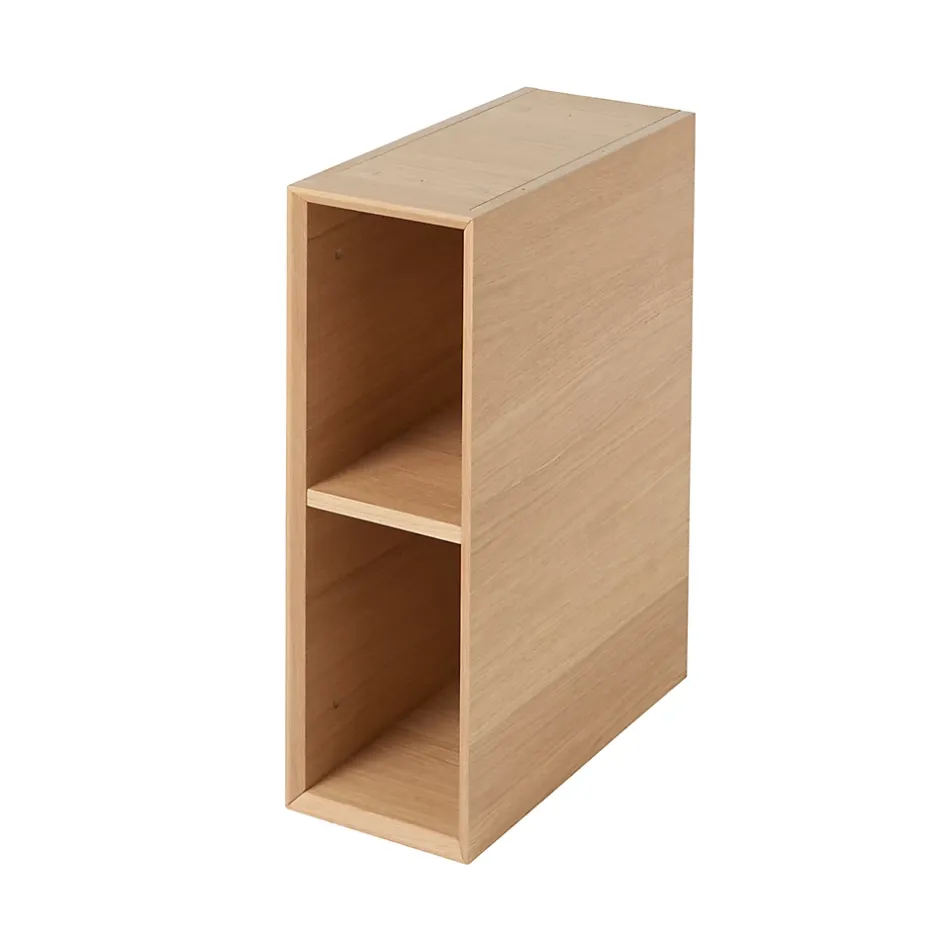 GoodHome Niche 2 cases Avela placage chêne 20 cm* Etagère Salle De Bains