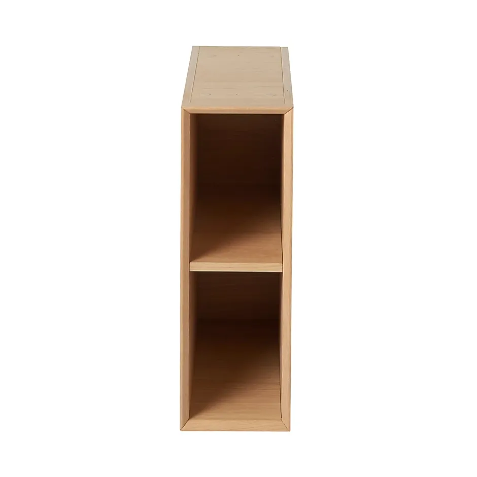 GoodHome Niche 2 cases Avela placage chêne 20 cm* Etagère Salle De Bains