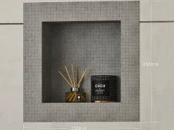 Vente-unique Niche de douche à encastrer et prête à carreler - 31 x 31 cm - KLARA