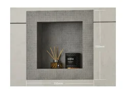 Vente-unique Niche de douche à encastrer et prête à carreler - 31 x 31 cm - KLARA