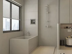 Vente-unique Niche de douche à encastrer et prête à carreler - 31 x 31 cm - KLARA