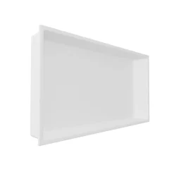 Italbox Niche de Douche Blanc Satiné - 30x60 cm - Rangement Mural Salle de Bain - NOOK
