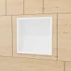 Ledimex Niche de Douche Mural 33 x 33 cm - Rangement Salle de Bain en finition Blanc Satiné - ATLANTIC* Niche De Salle De Bains