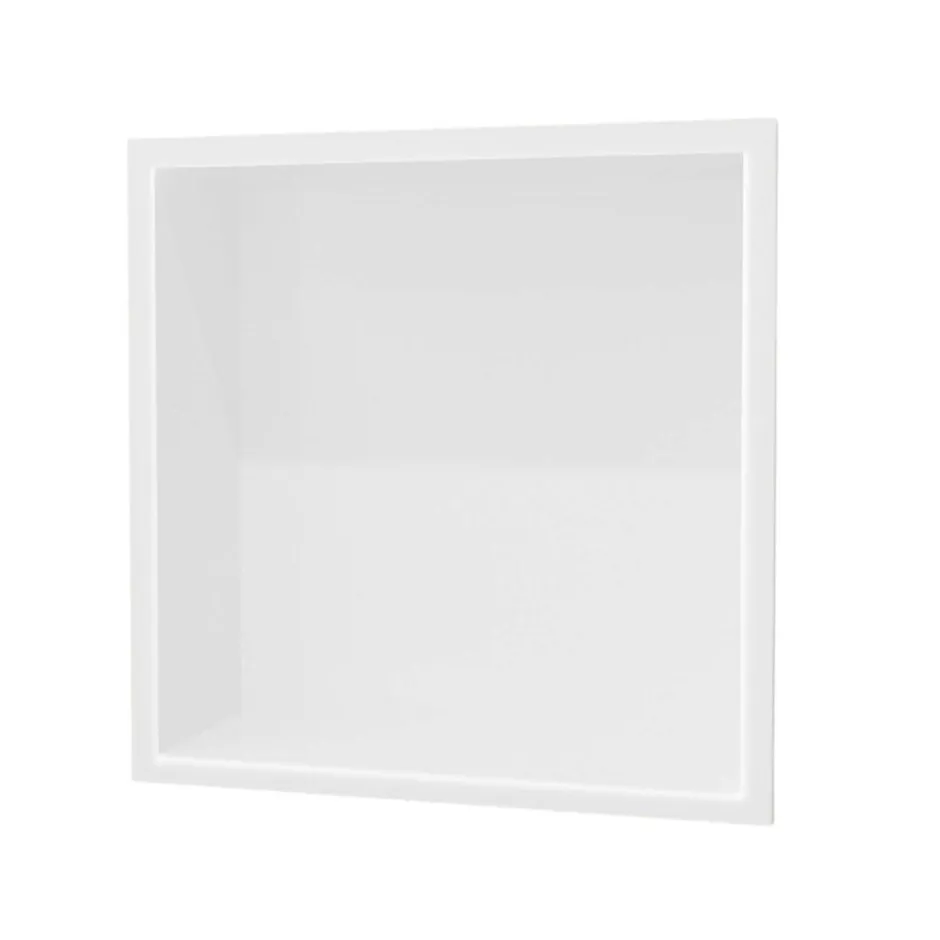 Ledimex Niche de Douche Mural 33 x 33 cm - Rangement Salle de Bain en finition Blanc Satiné - ATLANTIC* Niche De Salle De Bains