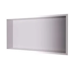 Ledimex Niche de Douche Mural 63 x 33 cm - Rangement Salle de Bain en finition Niquel Brossé - PACIFIC