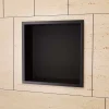 Ledimex Niche de Douche Mural 33 x 33 cm - Rangement Salle de Bain en finition Noir Mat - ATLANTIC* Niche De Salle De Bains