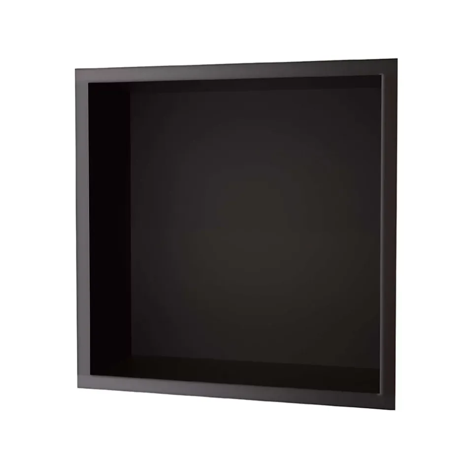 Ledimex Niche de Douche Mural 33 x 33 cm - Rangement Salle de Bain en finition Noir Mat - ATLANTIC* Niche De Salle De Bains