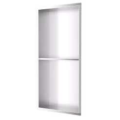 Ledimex Niche de Douche Mural 33 x 63 cm - Rangement Salle de Bain en finition Niquel Brossé - ARTIC* Niche De Salle De Bains