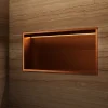 Ledimex Niche de Douche Mural Éclairage Led 63 x 33 cm - Rangement Salle de Bain en finition Cuivré - OCEANIC* Niche De Salle De Bains