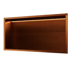 Ledimex Niche de Douche Mural Éclairage Led 63 x 33 cm - Rangement Salle de Bain en finition Cuivré - OCEANIC* Niche De Salle De Bains