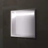 Ledimex Niche de Douche Mural Éclairage Led 33 x 33 cm - Rangement Salle de Bain en finition Blanc Satiné - INDIC* Niche De Salle De Bains