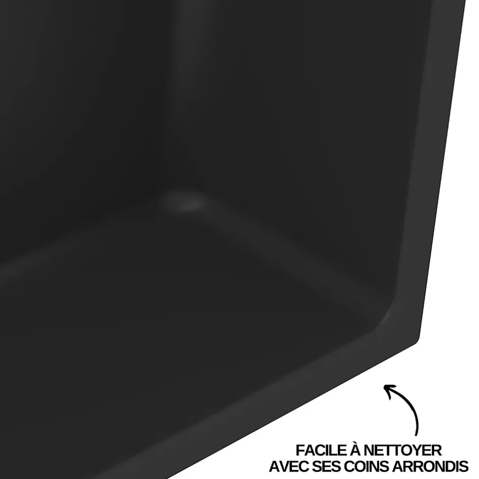 Italbox Niche de Douche Noir Satiné - 30x60 cm - Rangement Mural Salle de Bain - NOOK