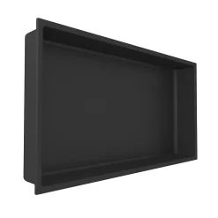 Italbox Niche de Douche Noir Satiné - 30x60 cm - Rangement Mural Salle de Bain - NOOK