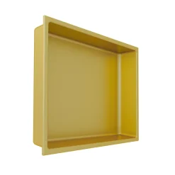 Italbox Niche de Douche Or Satiné - 30x30 cm - Rangement Mural Salle de Bain - NOOK