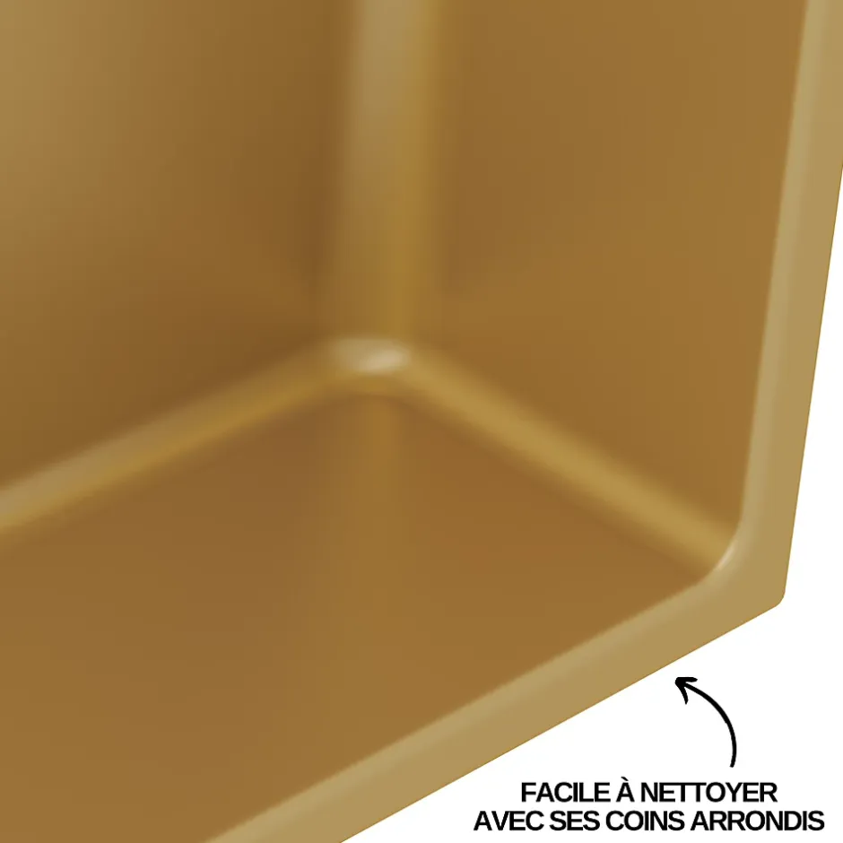 Italbox Niche de Douche Or Satiné - 30x60 cm - Rangement Mural Salle de Bain - NOOK* Niche De Salle De Bains